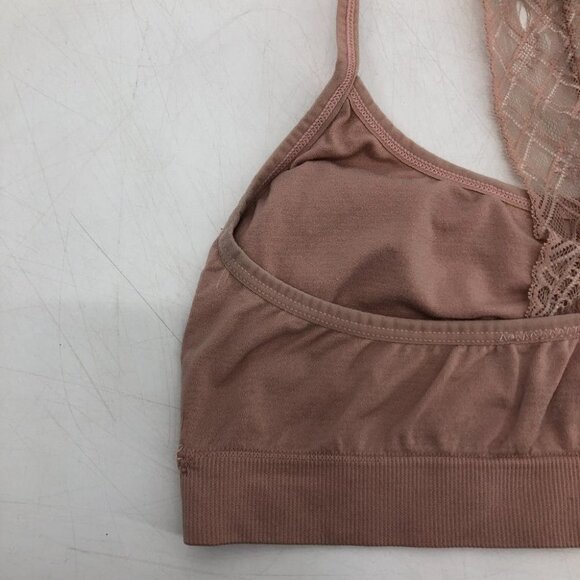 Tahari  blush pink seamless lace back bralette SP - Picture 7 of 14